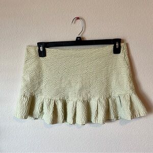 Y2K Gingham pleated mini skirt